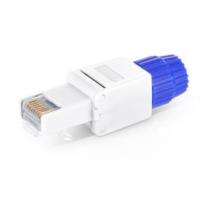 Utp Cat6A Modular Plug Rj45 Connector Connecting Keystone Adapter by Exact Cables