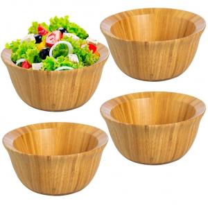 China Eco-Friendly 6inch  Bamboo Salad Bowl Set For Food Storage Display Mixing Bowls supplier