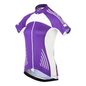 Purple Color Reflective Sticker Women Cooldry Bike Jersey