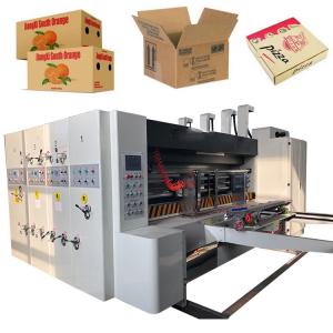 China 4 Color High Speed Flexo Printing Slotting Die Cutting Machine for Pizza Vegetable Fruit Boxes supplier