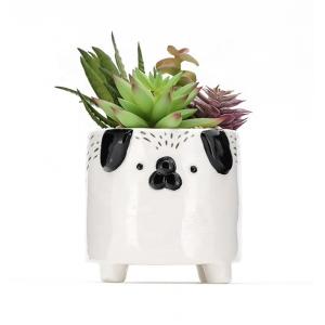 Best selling 3d animal instagram ceramic mini succulent plant flower pots customized
