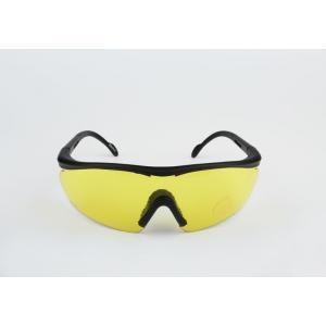 Yellow Mirrored Safety Glasses , Ultraviolet Protection Glasses Durable Flexible