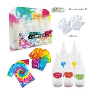 5 colors tie dye kits china supplier DIY Handmade Project for Kids and Adults Craft Arts Gathering Festival Party