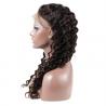 Deep Wave 100% Raw Virgin Lace Front Wigs With Baby Hair / Indian Human Hair