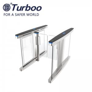 China Anti - Collision slience multiple Smart glass office  barrier optical low cost pedestrian  turnstiles supplier