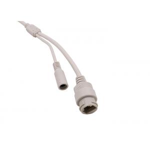 China IP67 waterproof RJ45 connector with 12V DC Jack POE IP Camera white cable, ODM/OEM welcome supplier