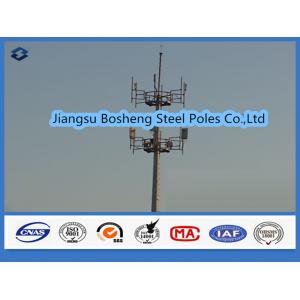 Mobile antenna mast above 95% Penetration rate , steel telegraph poles White Color