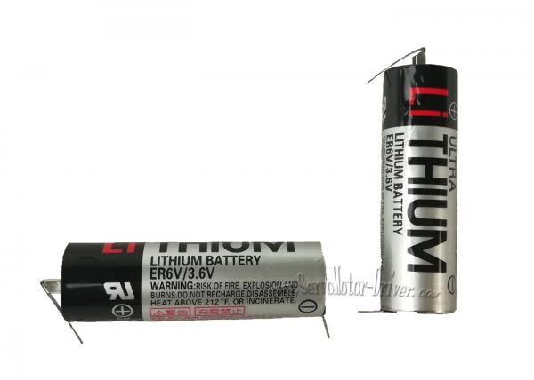 200mAh Plc Battery Replacement , ER6V 3.6V Toshiba Lithium Battery With Weld Leg