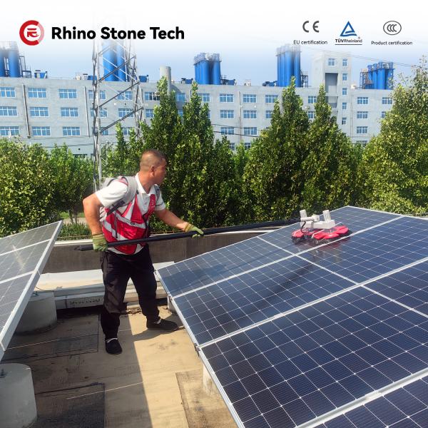 Plug In Double Disc Solar Panel Rotating Brush Double Disc Solar Pv Module Cleaning 3.6M