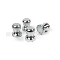 China Permanent Nickel Coating Strong Neodymium Magnetic Push Pins for Silver Fridge Magnet on sale
