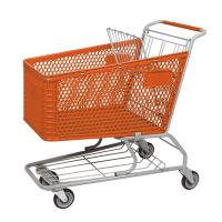 China 165L Half Plastic Supermarket Shopping Trolley For Customised Colours on sale