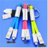 China 2 In 1 Keychain Usb Charging Cable TPE Material Fit Android And IPhone wholesale