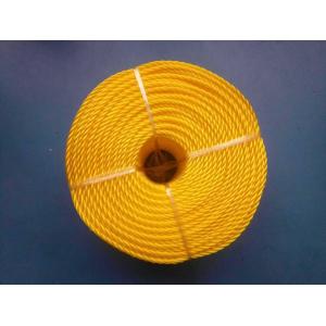 China 3 Strand High Strength PP Monofilament Twisted Rope For Packing Yellow Color wholesale
