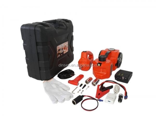 Hydraulic Electric Jack Kit For Car 65L/min Double Cylinder With Jump Starter