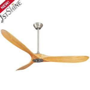 Remote Control Decorative 60 Inch Ceiling Fan Wood Design For Bedroom