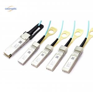 InfiniBand And Ethernet Active Optical Cable 100G QSFP28 Breakout To 4xSFP28 AOC