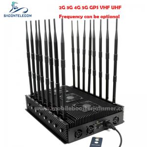 China Adjustable GPS Lojack Signal Jammer 110w 16 Antennas Indoor Desktop supplier
