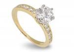 11pcs White Gold 0.1 Carat Diamond Ring , 3.21g 14k solid gold ring womens RD3.0MM