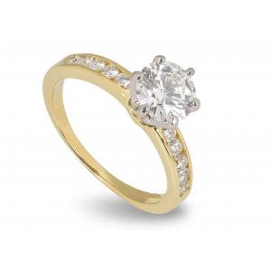 China 11pcs White Gold 0.1 Carat Diamond Ring , 3.21g 14k solid gold ring womens RD3.0MM supplier