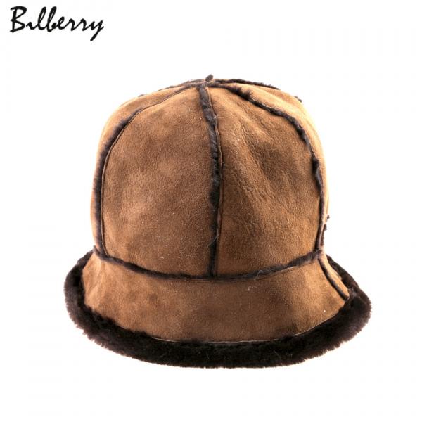 New style double face shearling sheepskin hat winner women hats