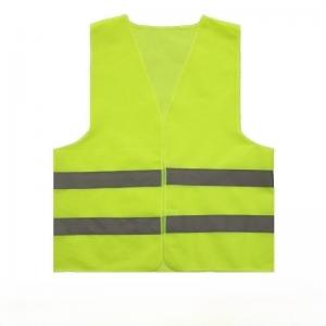 Hi Vis Reflective Safety Vests With Pockets Polyester SGS Certificate