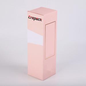 China Pink Single Bottle Perfume Cosmetic Packaging Boxes With Insert Pink Interior supplier