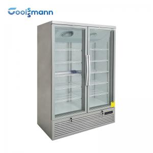 China Vertical Glass Door Freezer Electrically Heated Fog Removing 810L Upright Refrigerator supplier