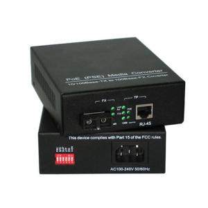 China 10M / 100M Power Over Ethernet PSE Media Converter Built In AC / DC Power Supply supplier