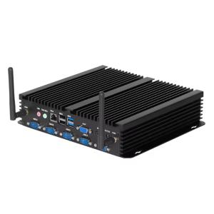 China Win10 IoT Industrial Mini PC with 6 LAN 8GB RAM 32GB CPU J1900 4GB VGA Display Fanless Design for Linux RS232/422/485 GPIO WiFi wholesale