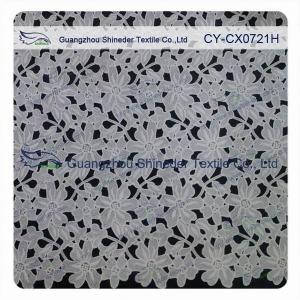China Thick Polyester Charming Allover Fabric Chemical Lace For Lady Garment wholesale