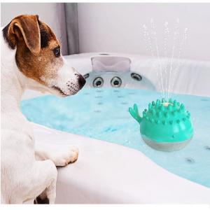 Vocalize Rubber Dog Water Spray Toy For Swimming