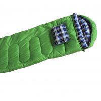 China Lightweight Olive Green Double Sleeping Bag With 5.5 Lbs Weight And Interior Pocket on sale