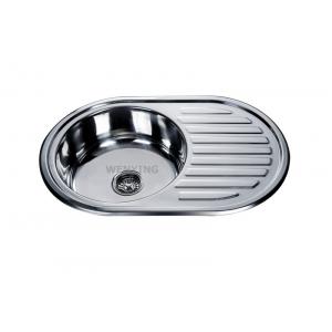 Azerbaijan  premium Round Bowl Single Sink Topmount  Stainless Steel Kitchen Sink with drainboard