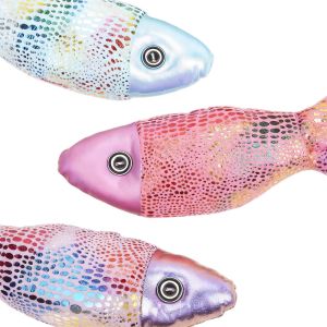 China Cat Toy Colorful Fish Bite-Resistant Design With PP Cotton Filling Safe Durable Chew Toy wholesale