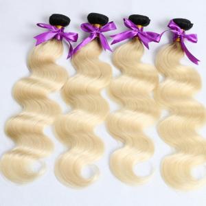 New arrival high quality 8A brazilian body wave human hair ombre black root to blonde hair weft