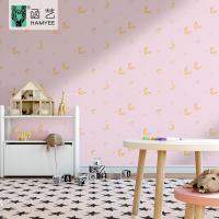 ECO Friendly Wall Paper , 45cm 90cm Non Toxic Pink Wall Stickers For Bedroom