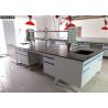 C Frame Steel Stucture Lab Island Bench With Ceramic Countertop and Reagent