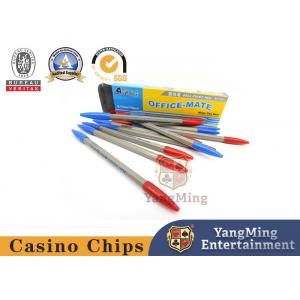 China ABS Baccarat Dragon Tiger Casino Game System Red And Blue Recording Ballpoint Pen supplier