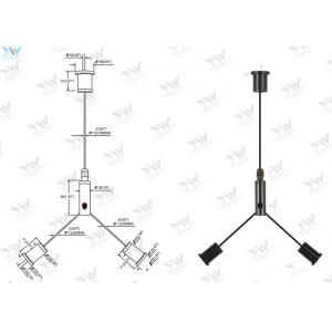 China Black Cable Suspension Kits Y - Type Cable Cross For 600 Mm X 600 Mm LED Panel supplier