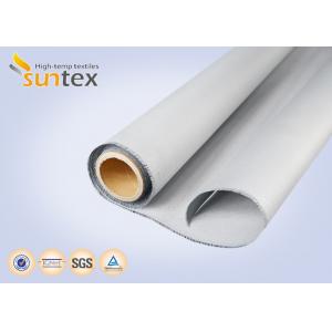 China Thermal Insulation Fabric Polyurethane Coated Fiberglass Fabric M0 Smoke Barrier Fabric 0.43mm supplier