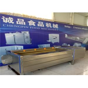 China Anti Slip Belt Potato Brushing Machine With Stainless Steel Screw Heavy supplier