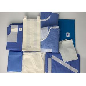 Obstetrics Laparoscopy Disposable Surgical Packs Blue Green color SPP PE lamination