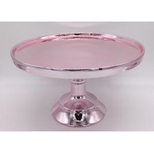 China Rose Gold Electroplating Ceramic Cake Stand Strong Dolomite Material For Home Deco supplier