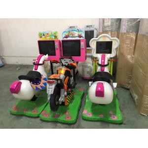 Indoor Touch Screen Kiddy Ride Machine , Crazy Horse Car Racing Swing Video Game Machine