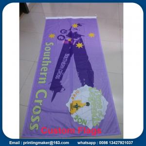 Custom 110 G Knitted Polyester Fabric Advertising Flags