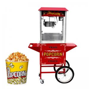 China 110-240V/50-60HZ Healthy Food Grade SS Material Commercial Popcorn Machine With Cart supplier