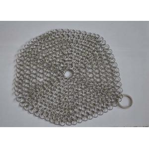 China Custom Pan Stainless Steel Chainmail Scrubber 10mm Outside Diameter , Eco Friendly supplier