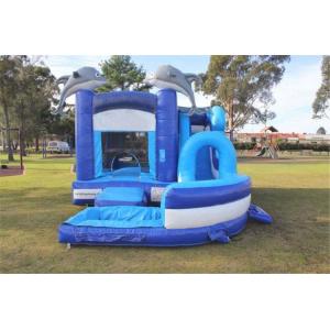Commercial Kids Inflatable Water Wet Dry Combo Bouncer Castle With Pool With Logo Printing