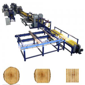 China Automatic Electric Twin Bandsaw Mill Production Line For Wood Cutting supplier