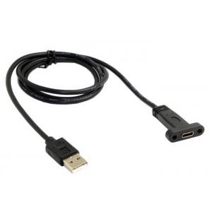 3ft Mount pannel USB 3.1 Type C Female to USB 2.0 A Male  Macbook Tablet Mobile Phone Data Cable